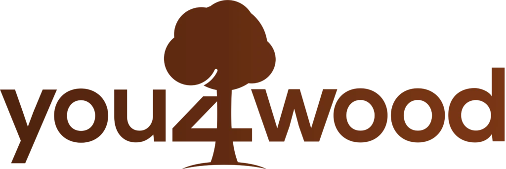 you4wood Logo in Braun